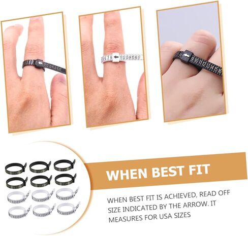 DOITOOL 12Pcs Ring Measuring Tools Portable Ring Gauge for Accurate Ring Measurement Suitable for Weddings Birthdays and Jewelry Men and Women in Saudi Arabia