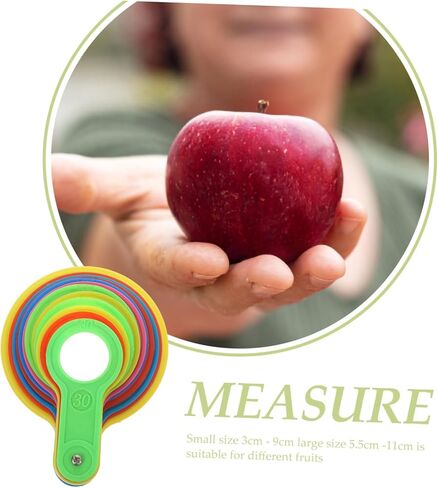 Zerodeko Plastic Fruit Diameter Gauge Set Adjustable Measuring Rings for Fruits Diameter Measuring Tool for Citrus and Oranges in Saudi Arabia