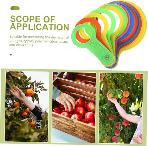 Zerodeko Plastic Fruit Diameter Gauge Set Adjustable Measuring Rings for Fruits Diameter Measuring Tool for Citrus and Oranges in Saudi Arabia