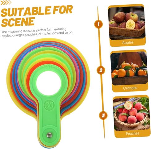 Zerodeko Plastic Fruit Diameter Gauge Set Adjustable Measuring Rings for Fruits Diameter Measuring Tool for Citrus and Oranges in Saudi Arabia