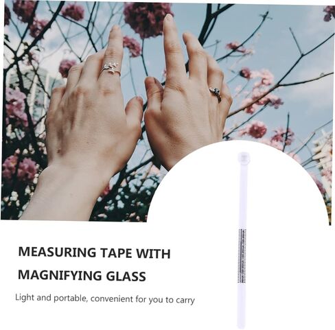 Gadpiparty 1Pc Magnifying Ring Gauge Jewelry Finger with Magnifying for Accurate Wedding Ring Measurement Lightweight Portable Design for Jewelry Lovers in Saudi Arabia