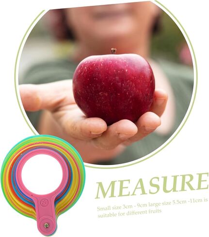 Zerodeko Fruit Diameter Measuring Ring Tool Set for Fruits Adjustable Plastic Diameter Gauge for Apples Oranges and Citrus Accurate Measuring Lap for Size Classification and Harvesting in Saudi Arabia