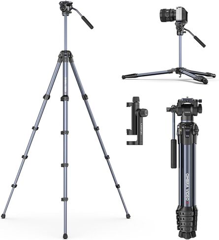 ULANZI Camera Tripod 61.5 Inch, 360° Ball Head Travel Extended Tripod Stand with Uka Quick Release Plate for DSLR Sony Canon Fujifilm Camera Smartphone Vlogging Photography with Phone Mount Carry Bag in Saudi Arabia