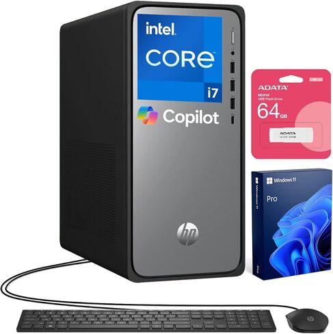 HP Envy AI Copilot Pro Business Desktop ، Intel Core I7-14700 ، NVIDIA GEFORCE RTX 3050 ، 64GB RAM ، 4TB SSD ، RJ45 ، WI-FI 6 ، Windows 11 Pro ، Black ، مع ADATA 512GB Bundle SSD SSD SSD SSD in Saudi Arabia