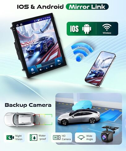 【HiFi 16EQ】 2G+64G for Ford Focus 2012 2013 2014 2015 2016 2017 2018 Car Stereo Radio with Wireless Carplay Android Auto, WiFi 9.7inch 1080P HD IPS Touchscreen Car Play GPS Bluetooth Backup Camera in Saudi Arabia