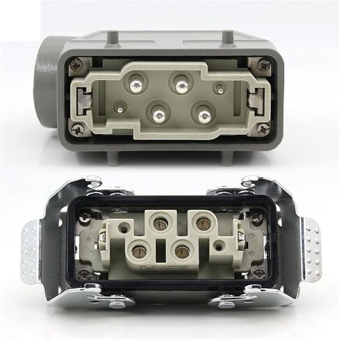 Rectangular Heavy Duty Connector HDC-HD-4/2 6 Core Pins Waterproof Industrial Tool Socket 80A+16A 500V(Top line) in Saudi Arabia