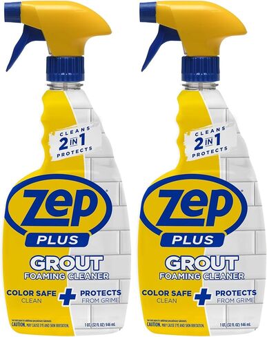 منظف ​​Zep Plus Grout Foaming-32 Fl Oz-R54212-2-في 1 نظيفة أثناء حماية الجص من الماء والأوساخ والأوساخ in Kuwait