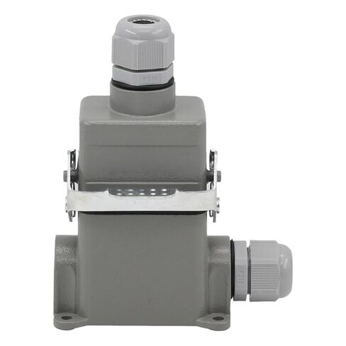 موصل عالي التحمل HDC-HE-06 6 دبابيس أساسية عالية القاعدة مقاومة للماء ومقاومة للرمال مقبس صناعة 500 فولت 16 أمبير (الخط العلوي) in Kuwait