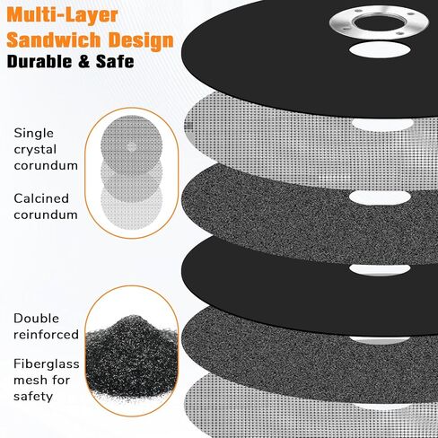 50 Pack 3 Inch Die Grinder Cut-Off Wheel and 1 Pack 3/8 in Arbor Hole 1/4in Stem Mounting Mandrel Holder Accessories for Angle Grinder, 3" Metal Cutting Discs, Mini Metal Cutting Wheels Cutter Discs in Saudi Arabia
