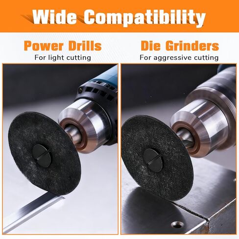 50 Pack 3 Inch Die Grinder Cut-Off Wheel and 1 Pack 3/8 in Arbor Hole 1/4in Stem Mounting Mandrel Holder Accessories for Angle Grinder, 3" Metal Cutting Discs, Mini Metal Cutting Wheels Cutter Discs in Saudi Arabia