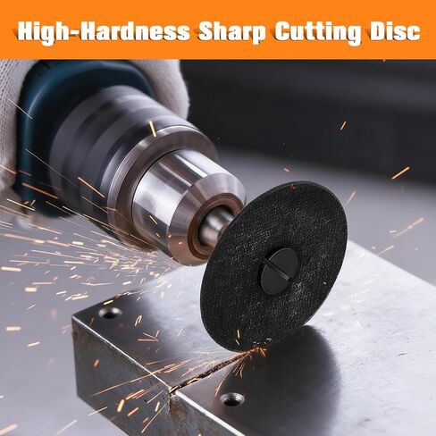 50 Pack 3 Inch Die Grinder Cut-Off Wheel and 1 Pack 3/8 in Arbor Hole 1/4in Stem Mounting Mandrel Holder Accessories for Angle Grinder, 3" Metal Cutting Discs, Mini Metal Cutting Wheels Cutter Discs in Saudi Arabia