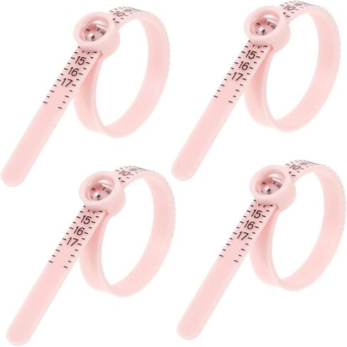 Gadpiparty 4Pcs Finger Measuring Tools Accurate Ring Gauges for Men Women Portable Jewelry Measure Supplies with Clear Printing for Easy and Practical Sizing in Saudi Arabia