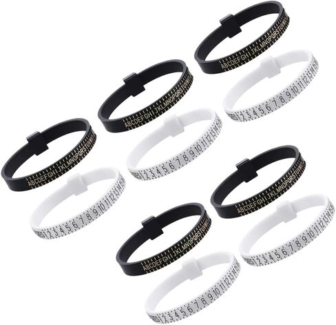 Hohopeti 10pcs Ring Sizer Measuring Tool Wedding Ring Gauge Jewelry Finger Sizer Magnification Jewelry for Accurate Measurement in Saudi Arabia