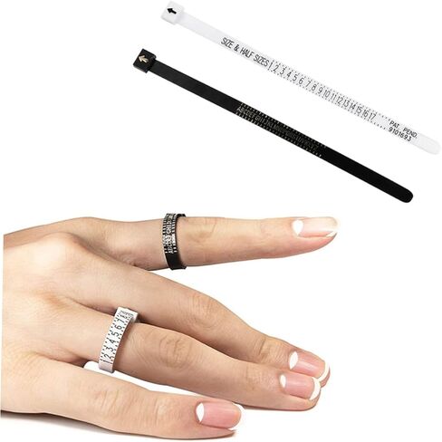 Hohopeti 10pcs Ring Sizer Measuring Tool Wedding Ring Gauge Jewelry Finger Sizer Magnification Jewelry for Accurate Measurement in Saudi Arabia