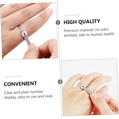 Hohopeti 10pcs Ring Sizer Measuring Tool Wedding Ring Gauge Jewelry Finger Sizer Magnification Jewelry for Accurate Measurement in Saudi Arabia