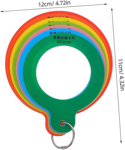 Cabilock Fruit Diameter Measuring Gauge Apple Measuring Tool with Precise Diameter Rings for Quick Grading of Fruits and Vegetables for Oranges and Apples in Saudi Arabia