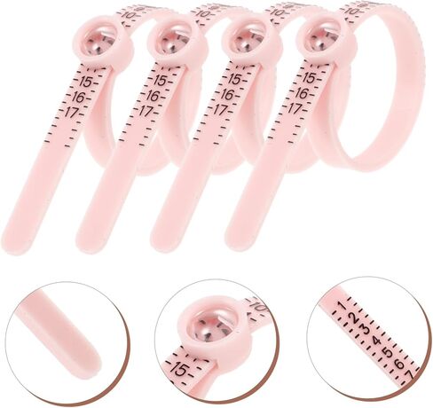 jojofuny 4Pcs Ring Measuring Tools with Magnifier Finger Gauge Ring for Accurate Finger Measurement Jewelry Sizing in Saudi Arabia