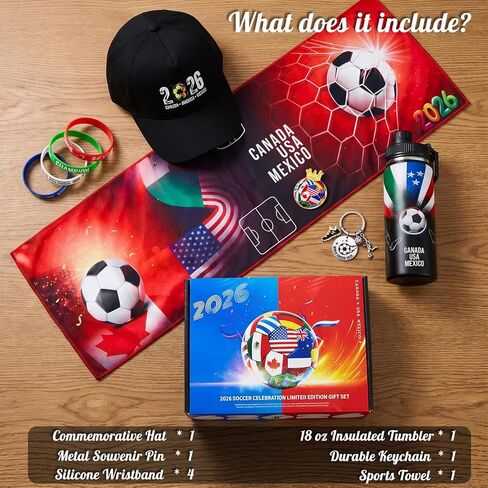 هدايا كرة القدم من إكسون للرجال والنساء والمراهقين، مجموعة هدايا إكسسوارات كرة القدم مع زجاجة مياه، منشفة رياضية، سلسلة مفاتيح، دبوس تذكاري وسوار معصم من السيليكون، سلة مروحة ليوم اللعبة in Kuwait