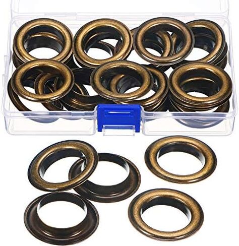 25 Sets 1 Inch Grommets Kit Metal Eyelets with Washers Curtain Grommet for Leather, Tarp, Canvas(Bronze) in Saudi Arabia