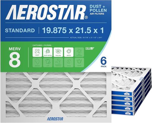 Aerostar 19 7/8x21 1/2x1 MERV 8 Honeywell Replacement Pleated Air Filter,6 in Saudi Arabia