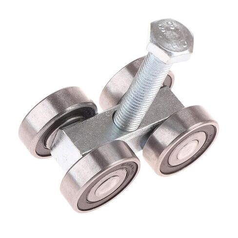1 Piece Steel Bearing Pulley Hanging Wheel Parts Barn-Door Rollers 4 Wheel Trolley Assembly Roller Hanging Sliding Track Wheel in Saudi Arabia