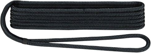 USR Rope Nylon Double Braided Dock Line 1/2" x 15' Black Boat Mooring Sailing in Saudi Arabia