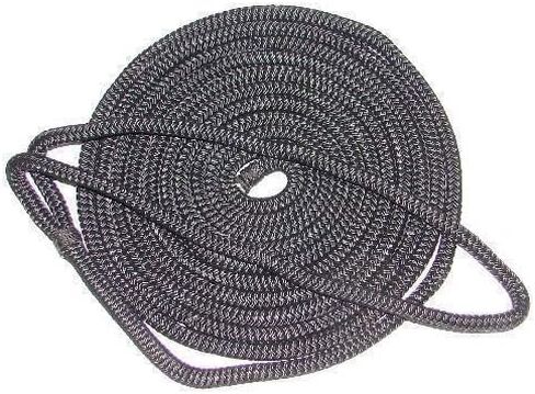 USR Rope Nylon Double Braided Dock Line 1/2" x 15' Black Boat Mooring Sailing in Saudi Arabia
