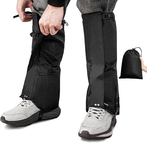 FUNANASUN Pro Leg Gaiters معززة بالمتانة العسكرية بنسبة 100% مقاومة للماء وقابلة للتعديل لجميع التضاريس واقيات الساق للمشي لمسافات طويلة والصيد والمشي بالأحذية الثلجية والعمل في الهواء الطلق للرجال والنساء in Kuwait