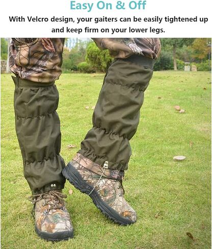 جراميق الثعبان، واقيات الثعبان المقاومة للماء، حماية لدغة الثعبان لأسفل الساقين، المشي لمسافات طويلة في الهواء الطلق للصيد على الرمال الثلجية، سروال داخلي مقاوم للثعبان، مقاس قابل للتعديل يناسب الرجال والنساء in Kuwait