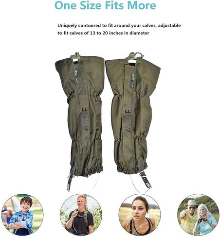 جراميق الثعبان، واقيات الثعبان المقاومة للماء، حماية لدغة الثعبان لأسفل الساقين، المشي لمسافات طويلة في الهواء الطلق للصيد على الرمال الثلجية، سروال داخلي مقاوم للثعبان، مقاس قابل للتعديل يناسب الرجال والنساء in Kuwait