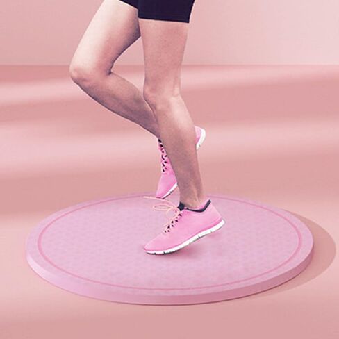 Round Exercise Mat High Density TPE 58cm Anti-Slip Shock Absorption Jump Rope Mat Mute Design Breathable Floor Protection Cushion for Kids Adults - in Saudi Arabia