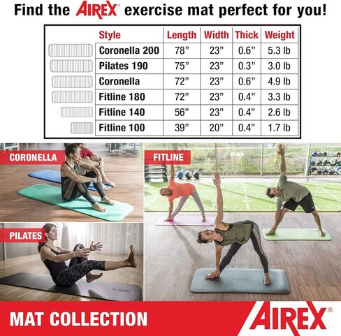 AIREX Pilates 190 بساط تمارين بيلاتيس لليوجا والعلاج الطبيعي وإعادة التأهيل وتمارين التوازن والثبات in Kuwait