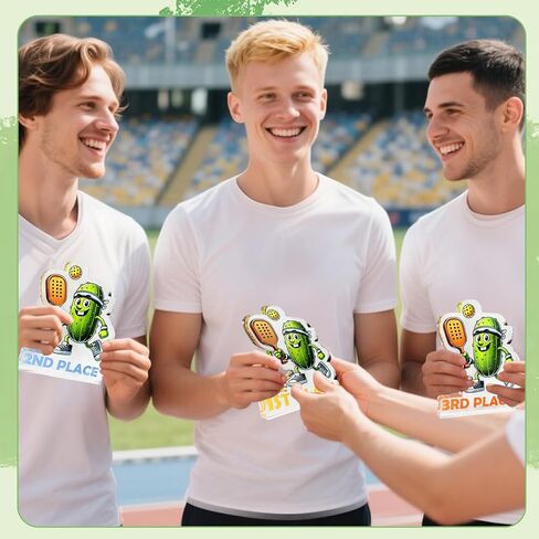 ترقية 3 قطع Pickleball Trophy مضحكة، ميداليات Pickleball الأولى والثانية والثالثة، جائزة بطولة كرة المخلل الأكريليك لمسابقات Pickle Baller in Kuwait