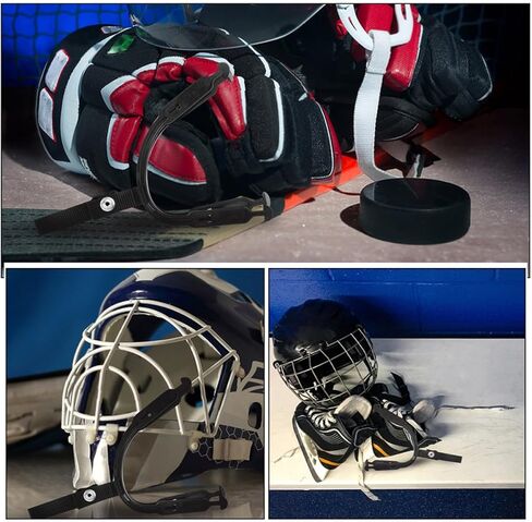 GARVALON Universal Helmet Chin Strap Replacement Kit 2pcs, Adjustable Hard Hat Elastic Strap with Ice Hockey Ear Loop Repair for Football, Construction Sports Helmets in Kuwait