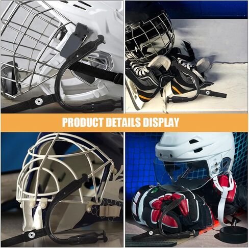 GARVALON Universal Helmet Chin Strap Replacement Kit 2pcs, Adjustable Hard Hat Elastic Strap with Ice Hockey Ear Loop Repair for Football, Construction Sports Helmets in Kuwait