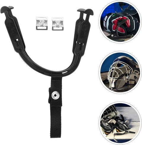 GARVALON Universal Helmet Chin Strap Replacement Kit 2pcs, Adjustable Hard Hat Elastic Strap with Ice Hockey Ear Loop Repair for Football, Construction Sports Helmets in Kuwait