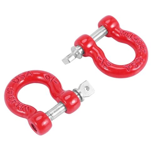 1pc Y98A-4Pcs Metal Bumper D-Ring Red Tow Hook Trailer Rescue Hook for 1/10 RC Crawler Car TRX4 Axial SCX10 in Saudi Arabia