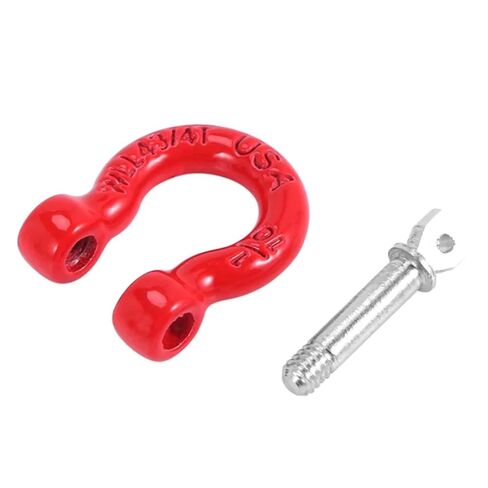 1pc Y98A-4Pcs Metal Bumper D-Ring Red Tow Hook Trailer Rescue Hook for 1/10 RC Crawler Car TRX4 Axial SCX10 in Saudi Arabia