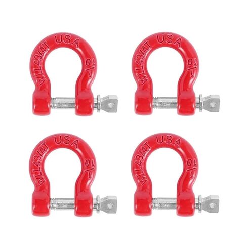 1pc Y98A-4Pcs Metal Bumper D-Ring Red Tow Hook Trailer Rescue Hook for 1/10 RC Crawler Car TRX4 Axial SCX10 in Saudi Arabia