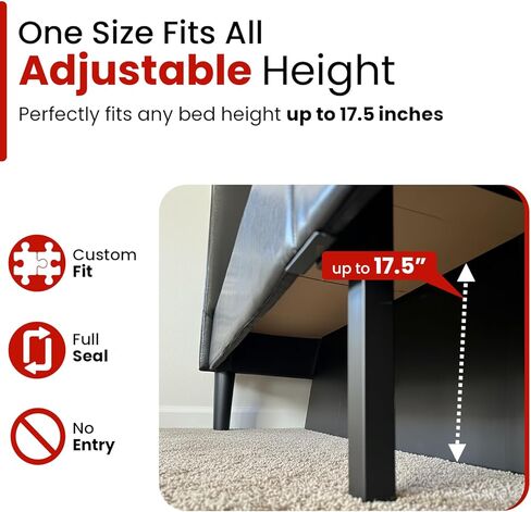 Under Bed Pet Blocker Set – Adjustable Height & Length, Fits All Beds, 3 Sides Included, Cardboard in Saudi Arabia