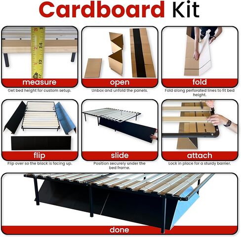Under Bed Pet Blocker Set – Adjustable Height & Length, Fits All Beds, 3 Sides Included, Cardboard in Saudi Arabia