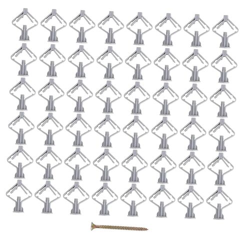 Ciieeo 100pcs Expansion Anchors for Plasterboard Wall Fixers Screws for Use for Hanging Pictures and Decorations in Saudi Arabia