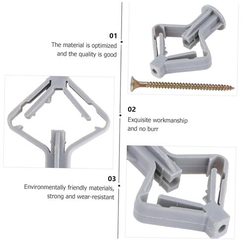 Ciieeo 100pcs Expansion Anchors for Plasterboard Wall Fixers Screws for Use for Hanging Pictures and Decorations in Saudi Arabia