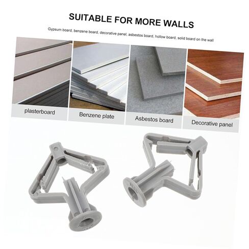 Alipis 200pcs Butterfly Plastic Anchors for Drywall Easy to Install Expansion Tubes for Board and Hollow Walls Reusable Wall Plugs -Rotation Technology in Saudi Arabia