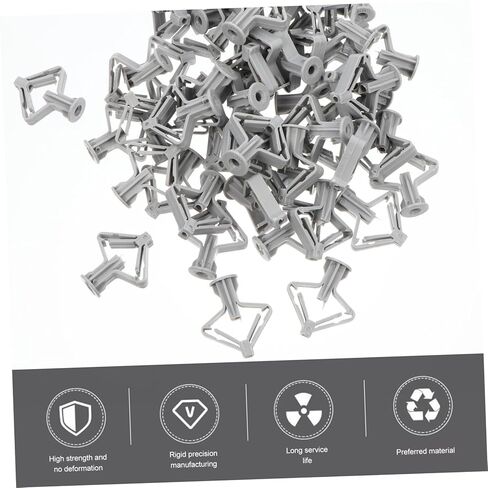 Alipis 200pcs Butterfly Plastic Anchors for Drywall Easy to Install Expansion Tubes for Board and Hollow Walls Reusable Wall Plugs -Rotation Technology in Saudi Arabia