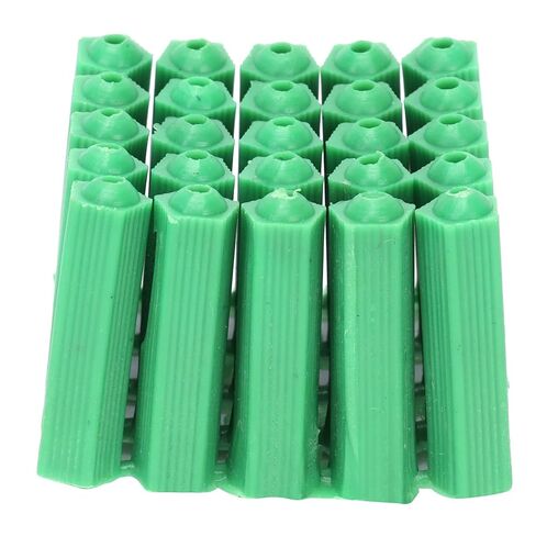 Plastic Anchors, Green 100Pcs M6 Expansion Pipe Plastic Wall Plug Fixing Expansion Expansion Anchors Concrete Wall Anchors with Strong Anchoring Force for Bricks in Kuwait