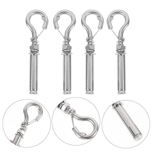Holibanna 4pcs Stainless Steel Expansion Bolts Screw Expansion Tube for Manhole Cover Heavy Duty Spring in Kuwait