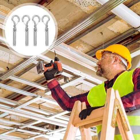 Holibanna 4pcs Stainless Steel Expansion Bolts Screw Expansion Tube for Manhole Cover Heavy Duty Spring in Kuwait