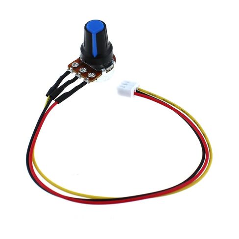 TAODAN 4PCS 10K Ohm Linear Taper Adjustable Rotary Potentiometer Change Resistance WH148 B10K 3 Pin with XH2.54-3P Connector Wire Cable and Black Knob Cover Cap 148-10kBK in Kuwait