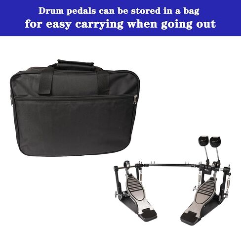 دواسة طبلة مزدوجة الجهير، دواسة مزدوجة الجهير مع حقيبتها ورأس خافق قابل للتعديل، دواسة قدم مزدوجة السلسلة مع مفتاح طبل لمجموعة الطبول والطبول الإلكترونية in Kuwait
